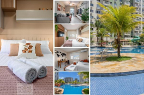 2 Quartos com Varanda a 300m RioCentro Wi-Fi 120mbps e Cozinha Completa - Condomínio com Piscina, Estacionamento, Portaria 24h e Parquinho Infantil - Apartamento indicado para Grupos, Hóspedes a Traba